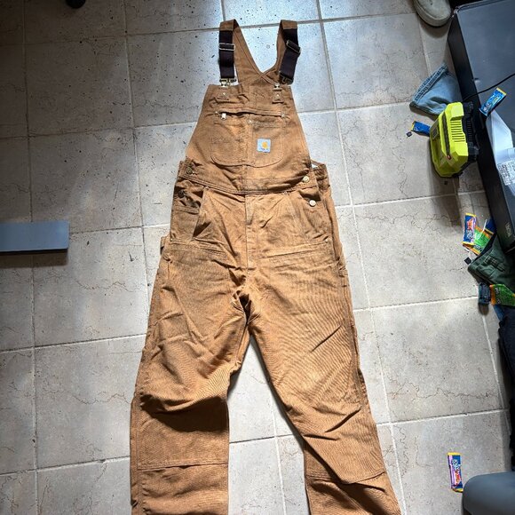 Men's Bib Overall - Relaxed Fit - Duck 30x32 - Picture 1 of 6